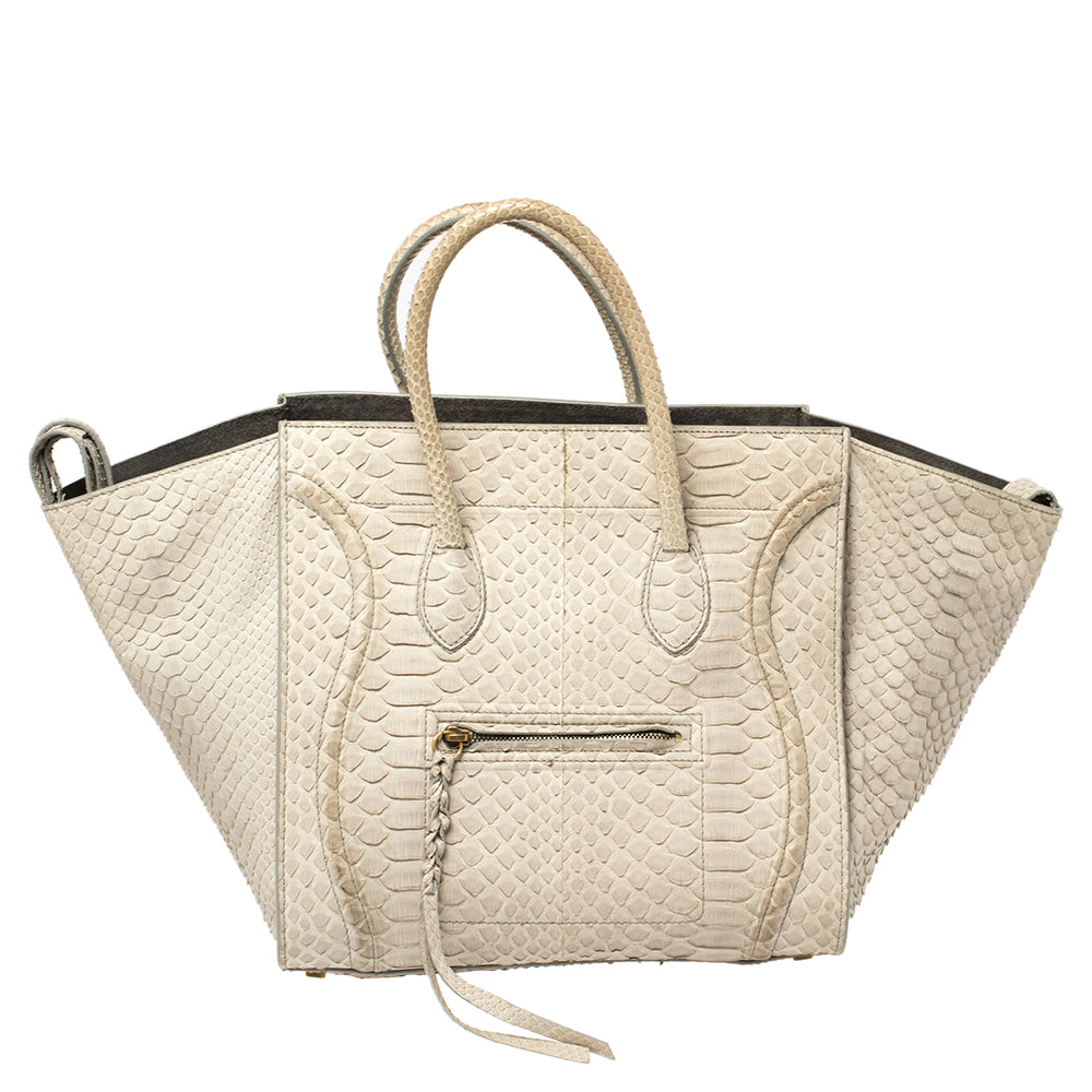 Celine Grey Python Medium Phantom Luggage Tote