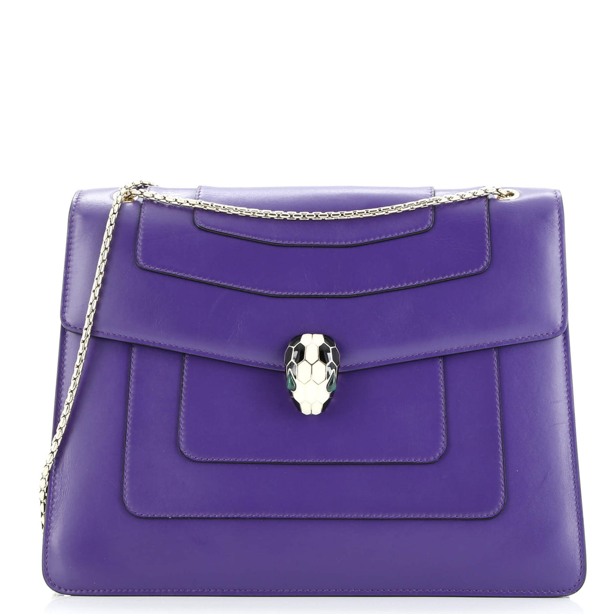 Bvlgari BVLGARI Serpenti Forever Square Shoulder Bag Leather Large