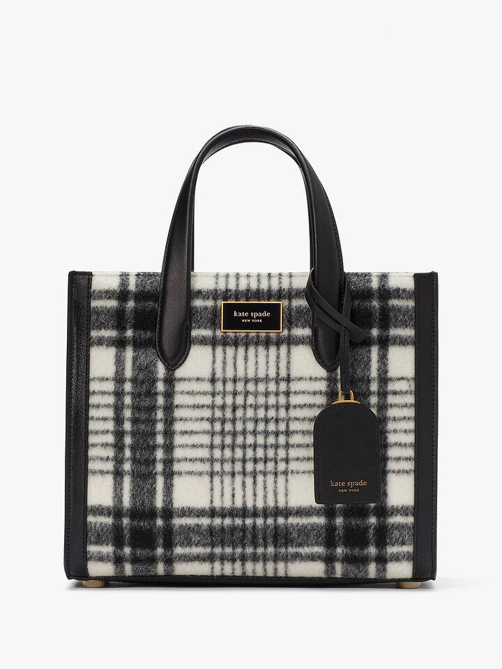 Kate Spade Au Manhattan Studio Plaid Small Tote