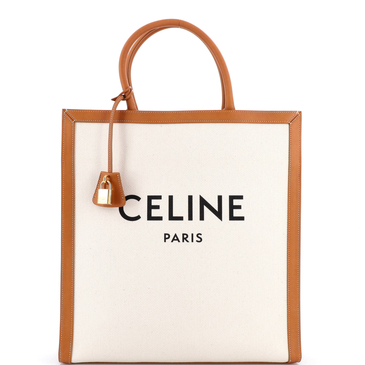 Celine CELINE Vertical Cabas Tote Canvas with Leather Large