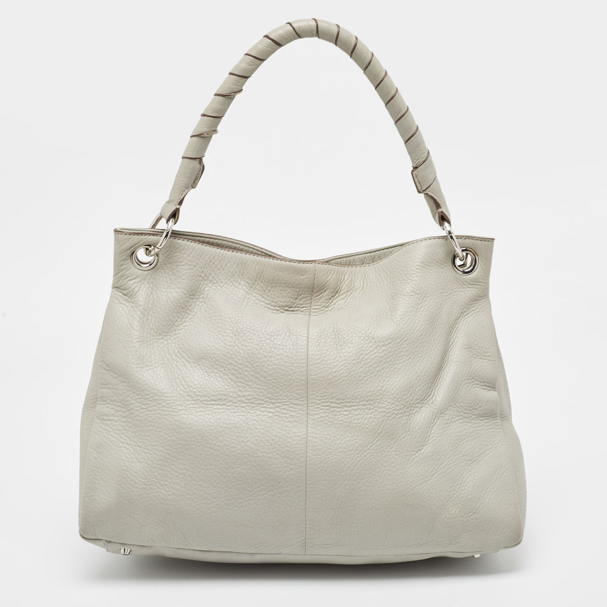 DKNY DKNY Grey Leather Charm Hobo