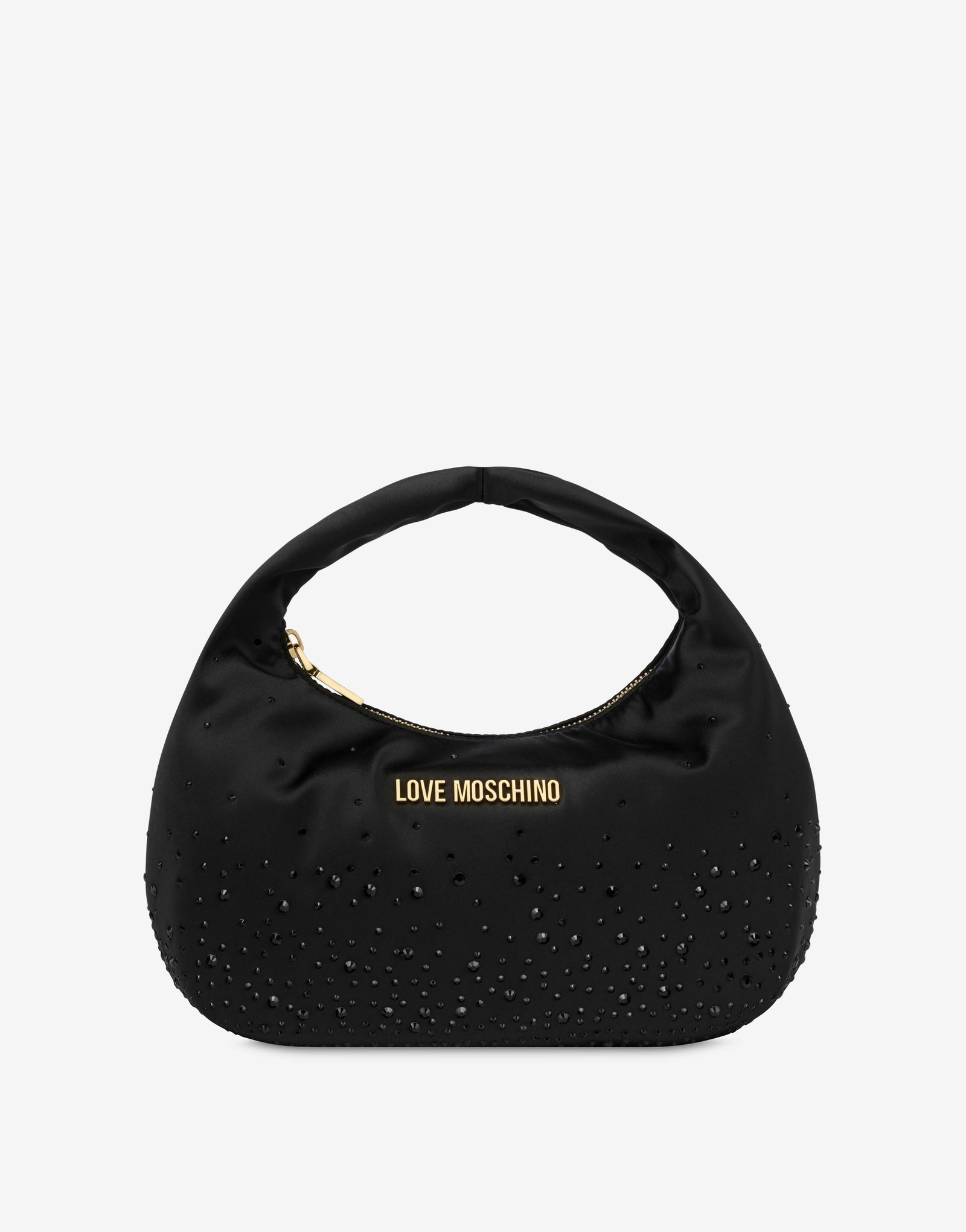 Love Moschino Sac Hobo En Satin Avec Strass