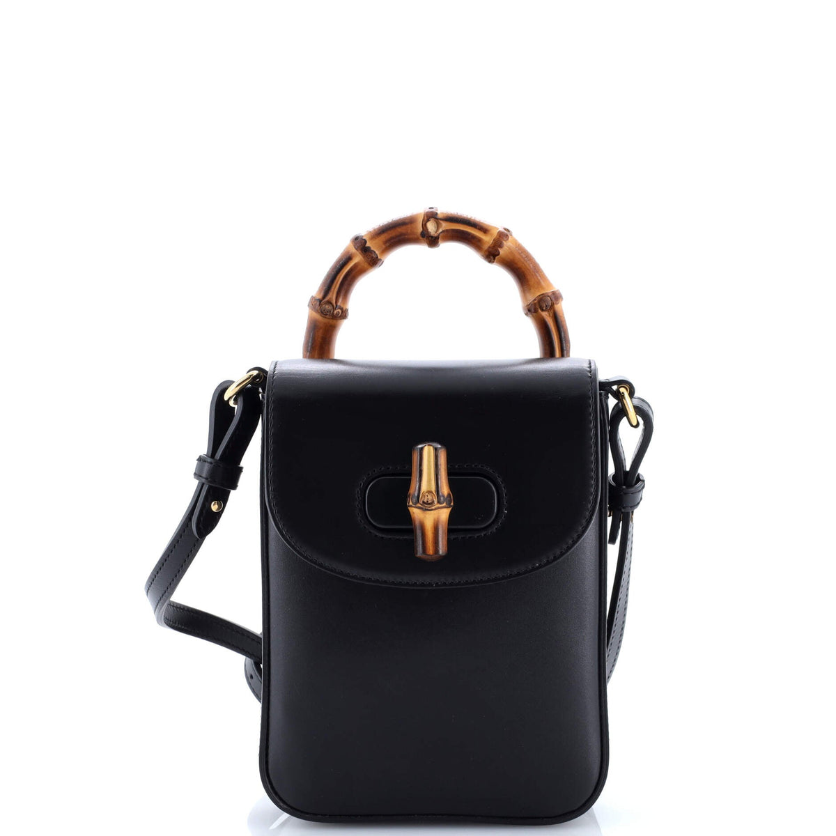 Gucci GUCCI Bamboo Top Handle Backpack Leather Mini