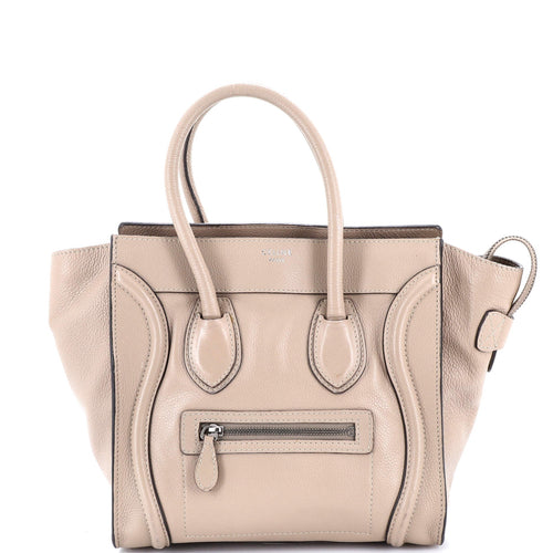 CELINE Luggage Bag Grainy Leather Micro