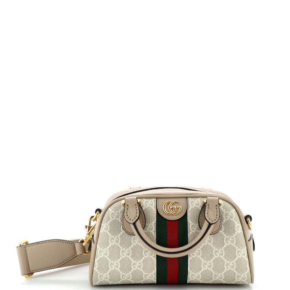 GUCCI Ophidia Convertible Boston Top Handle Bag Mini aus beschichtetem GG-Canvas