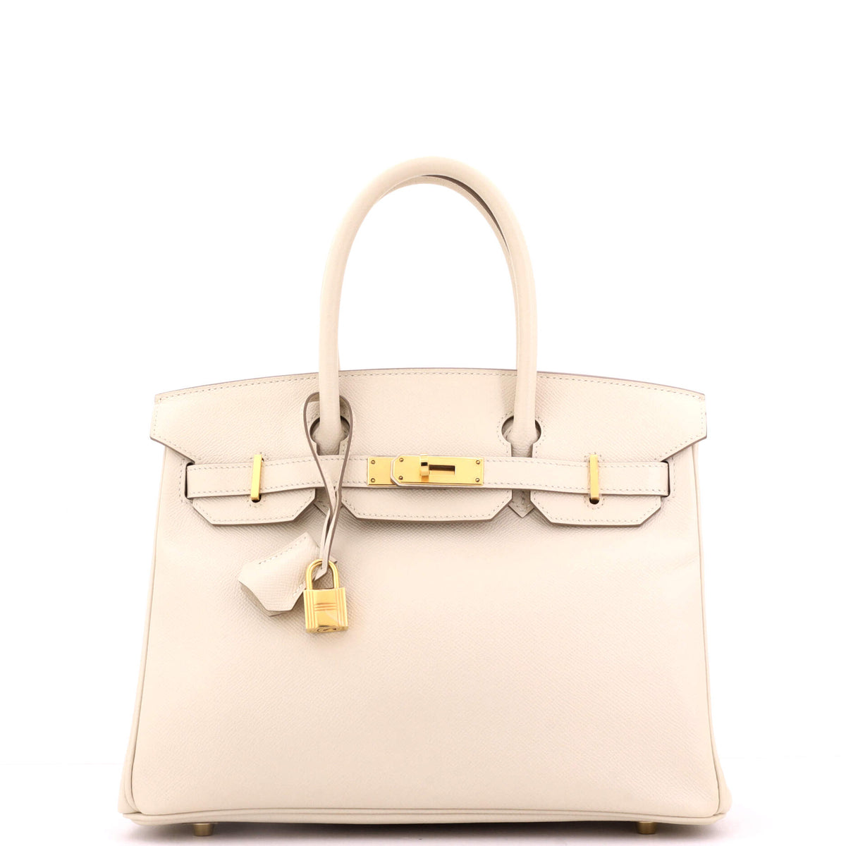 Herm?s Birkin Handbag Light Epsom with Gold Hardware 30