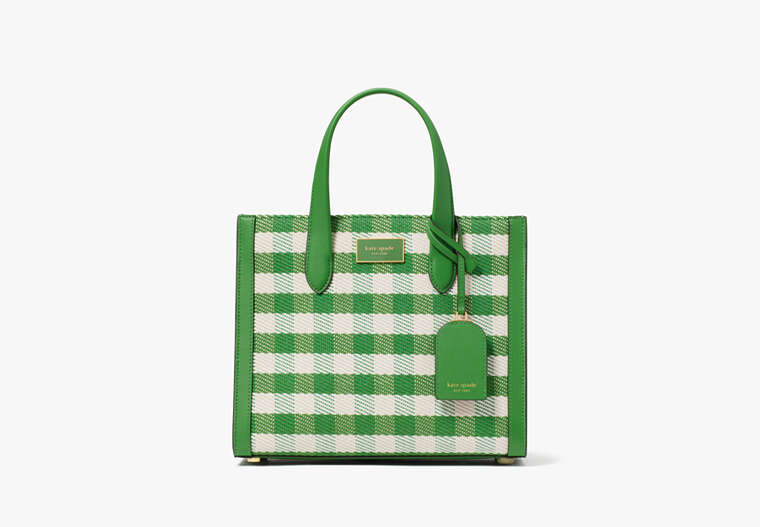 Kate Spade New York Manhattan Gingham Tweed Fabric Small Tote