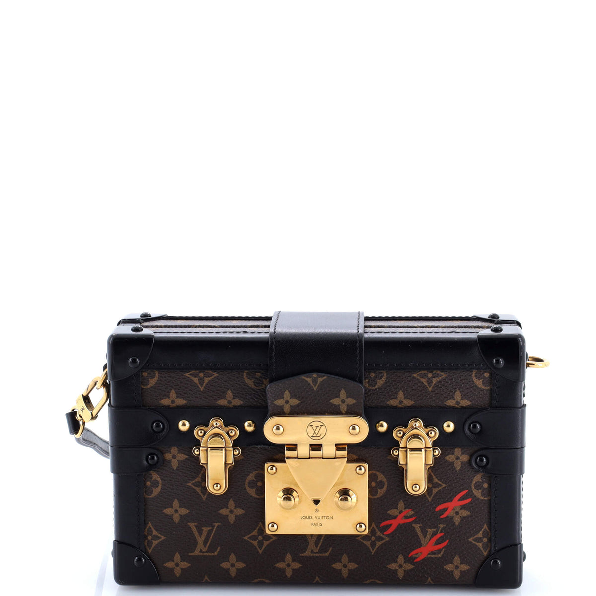 Louis Vuitton Petite Malle Handbag Monogram Canvas