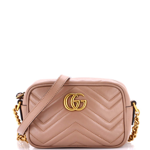 GUCCI GG Marmont Shoulder Bag Matelasse Leather Mini