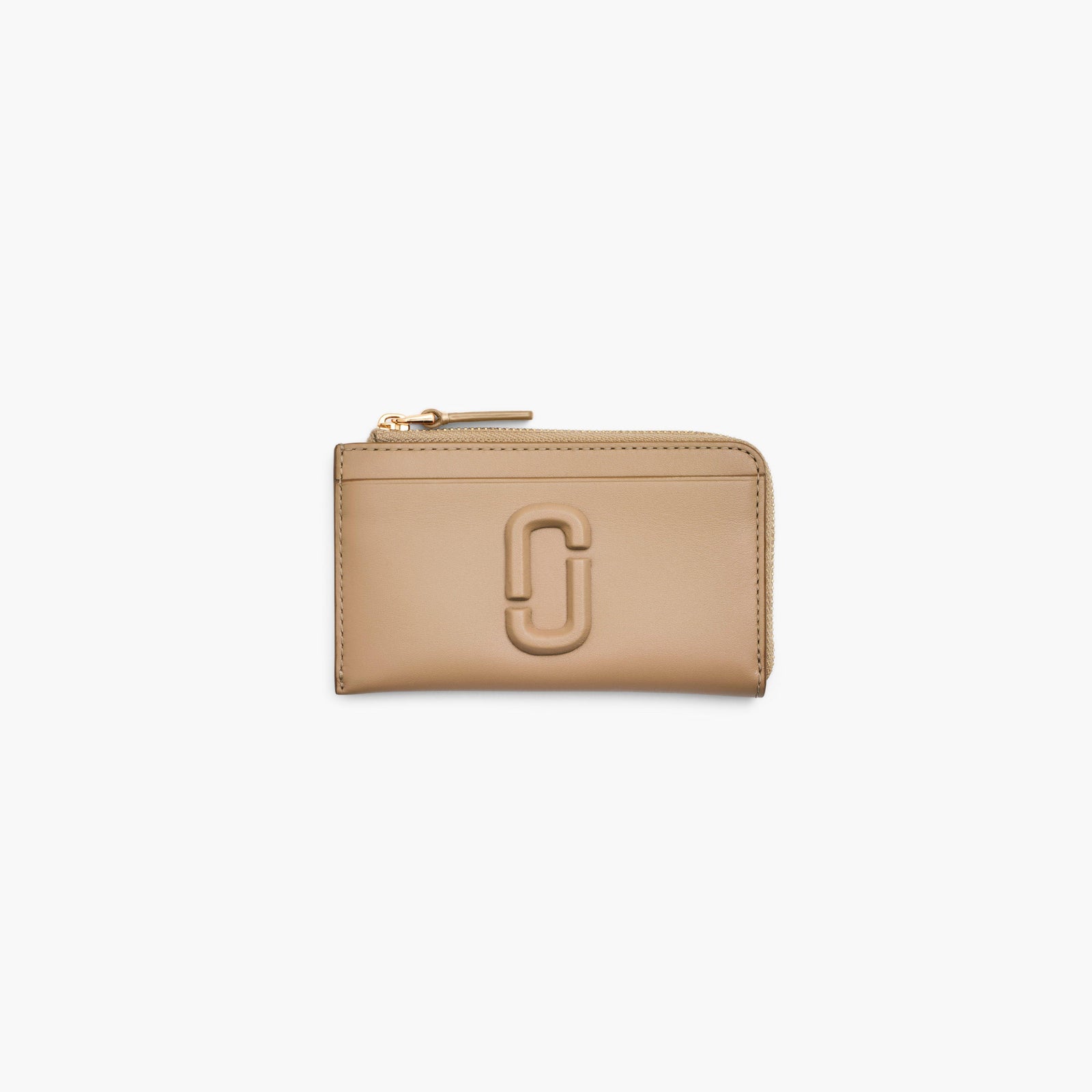 Marc Jacobs The Covered J Marc Top Zip Multi Wallet in Camel