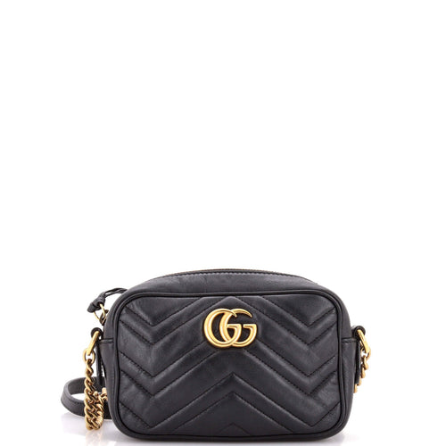 GUCCI GG Marmont Shoulder Bag Matelasse Leather Mini