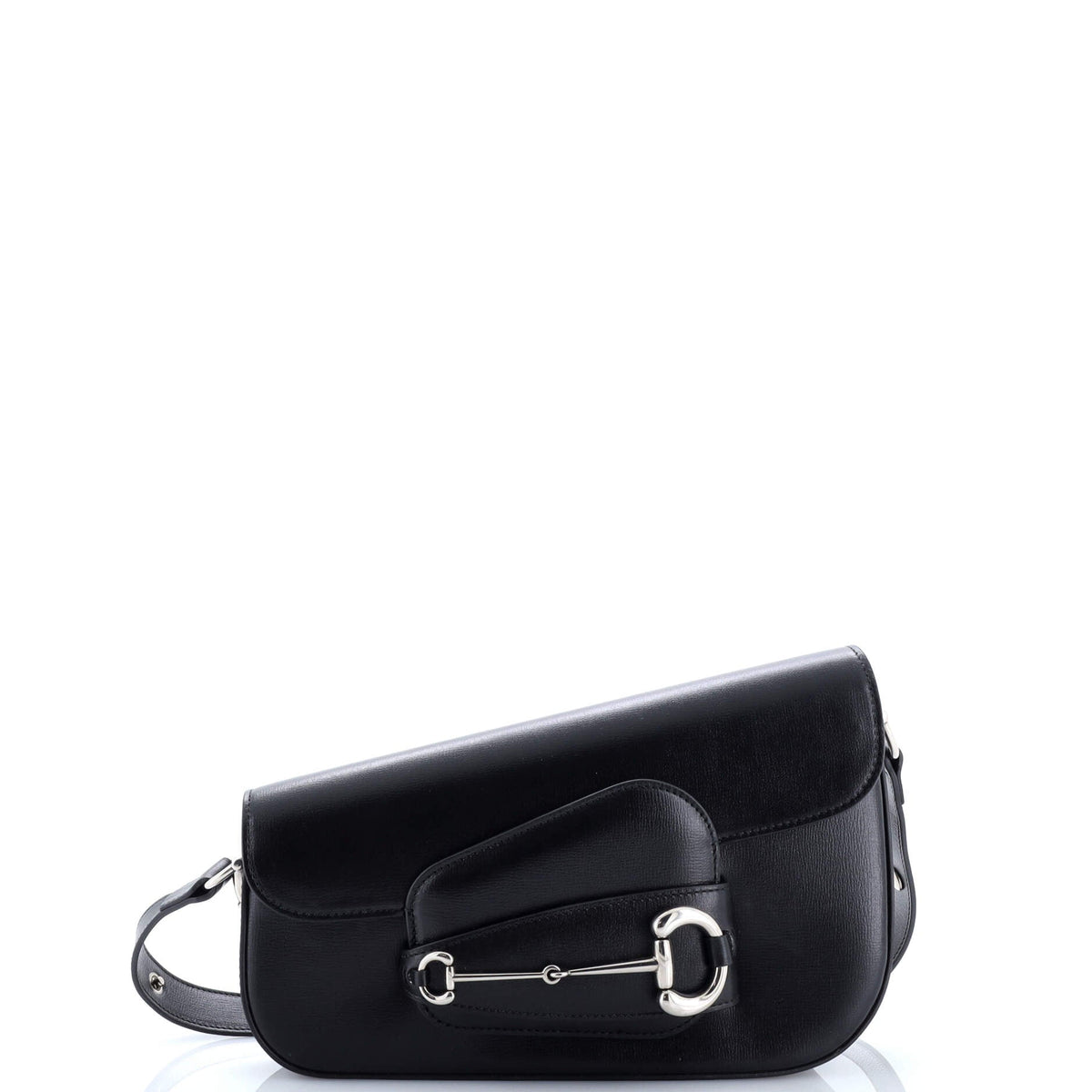 Gucci GUCCI Horsebit 1955 Asymmetric Shoulder Bag Leather Small