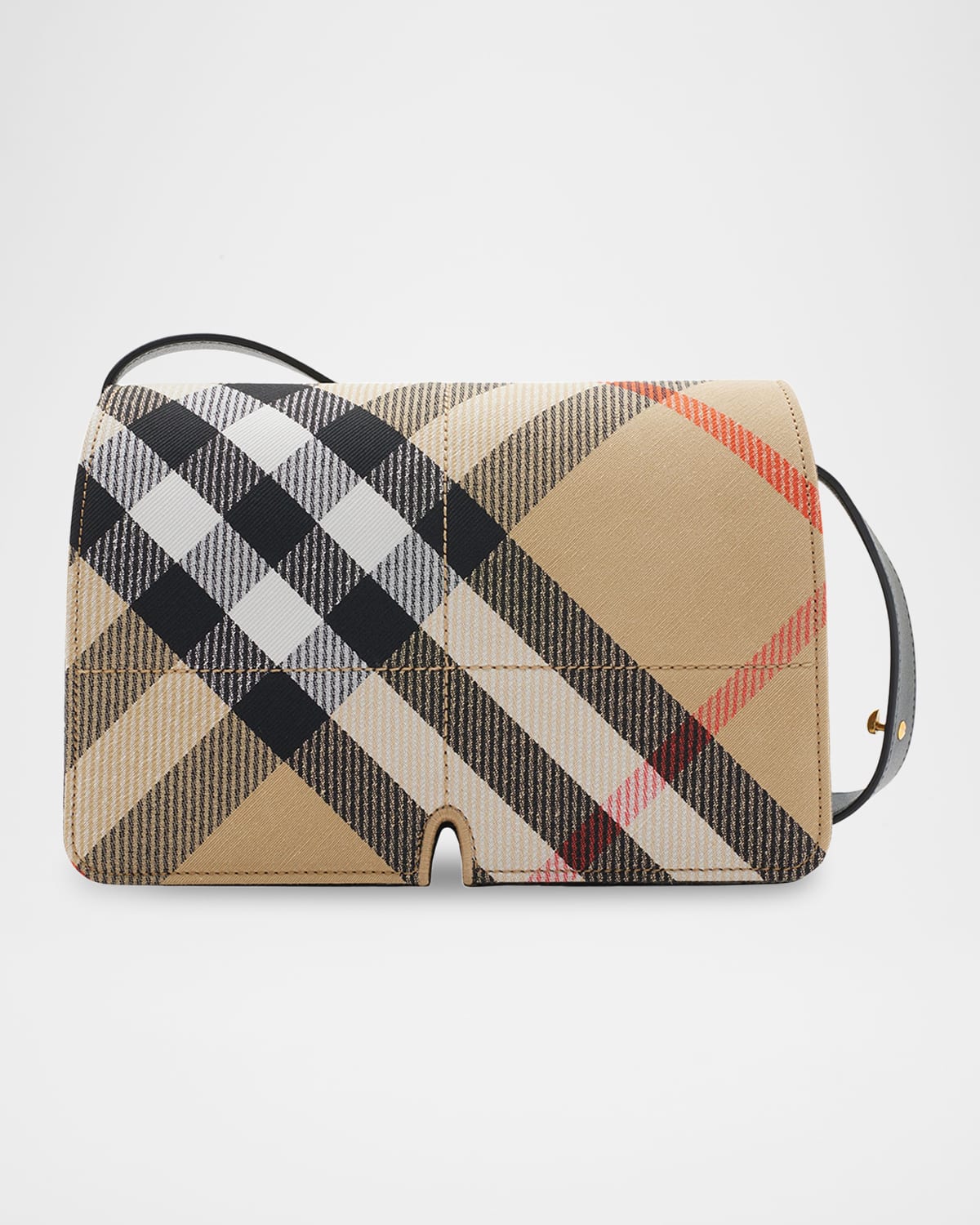 Burberry Snip Check Jacquard-Woven Shoulder Bag