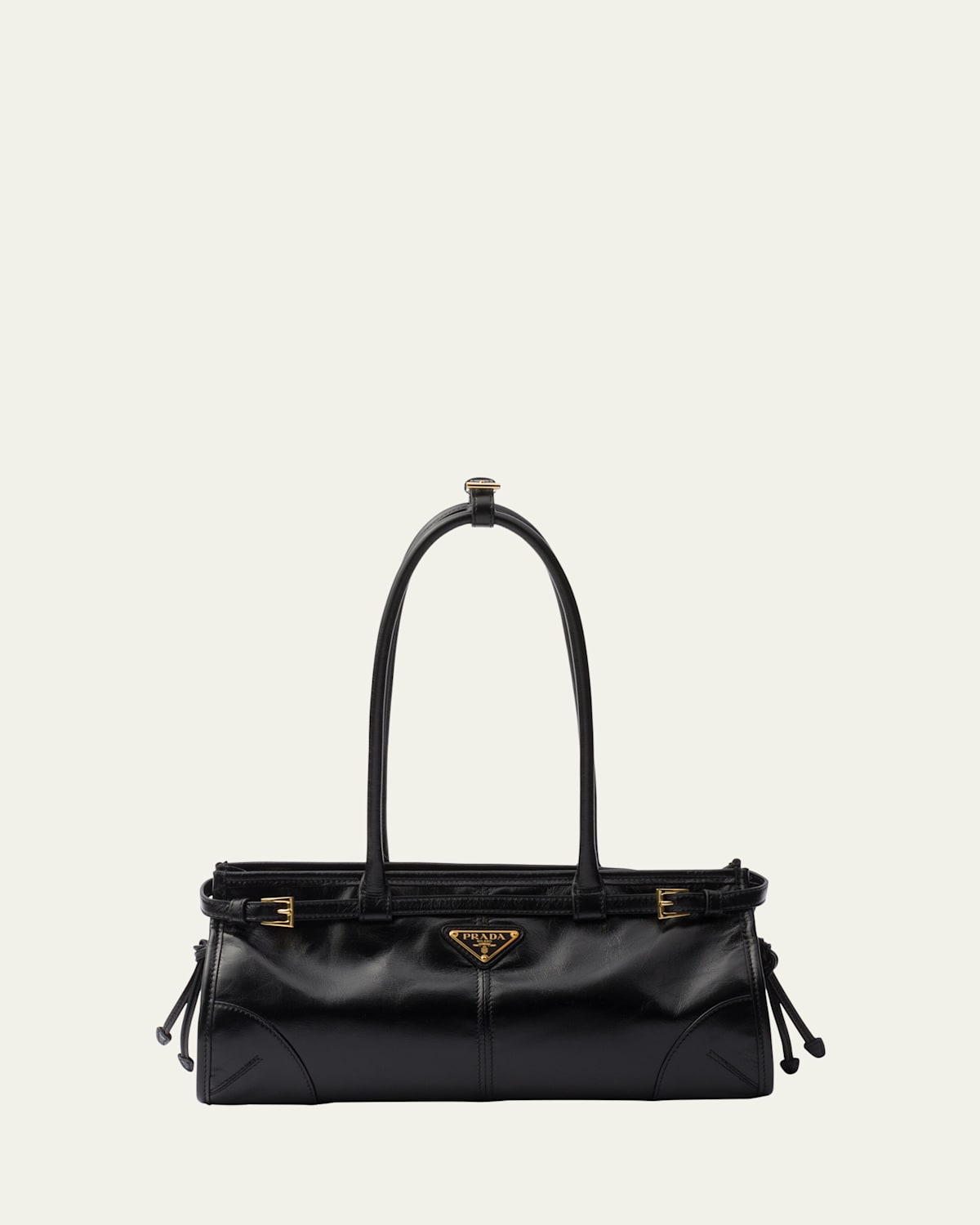 Prada Medium East-West Leather Shoulder Bag