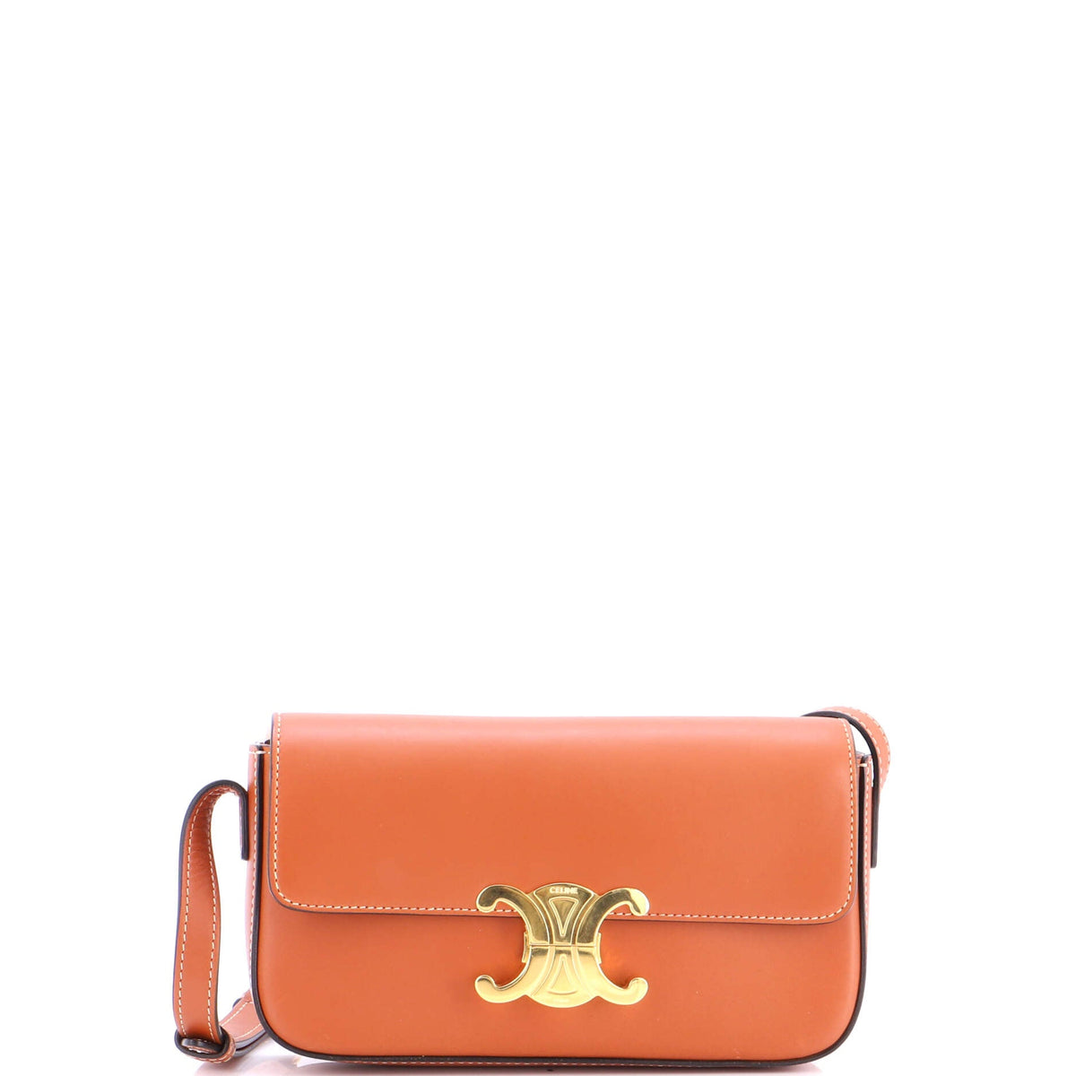 Celine CELINE Triomphe East-West Shoulder Bag Smooth Calfskin