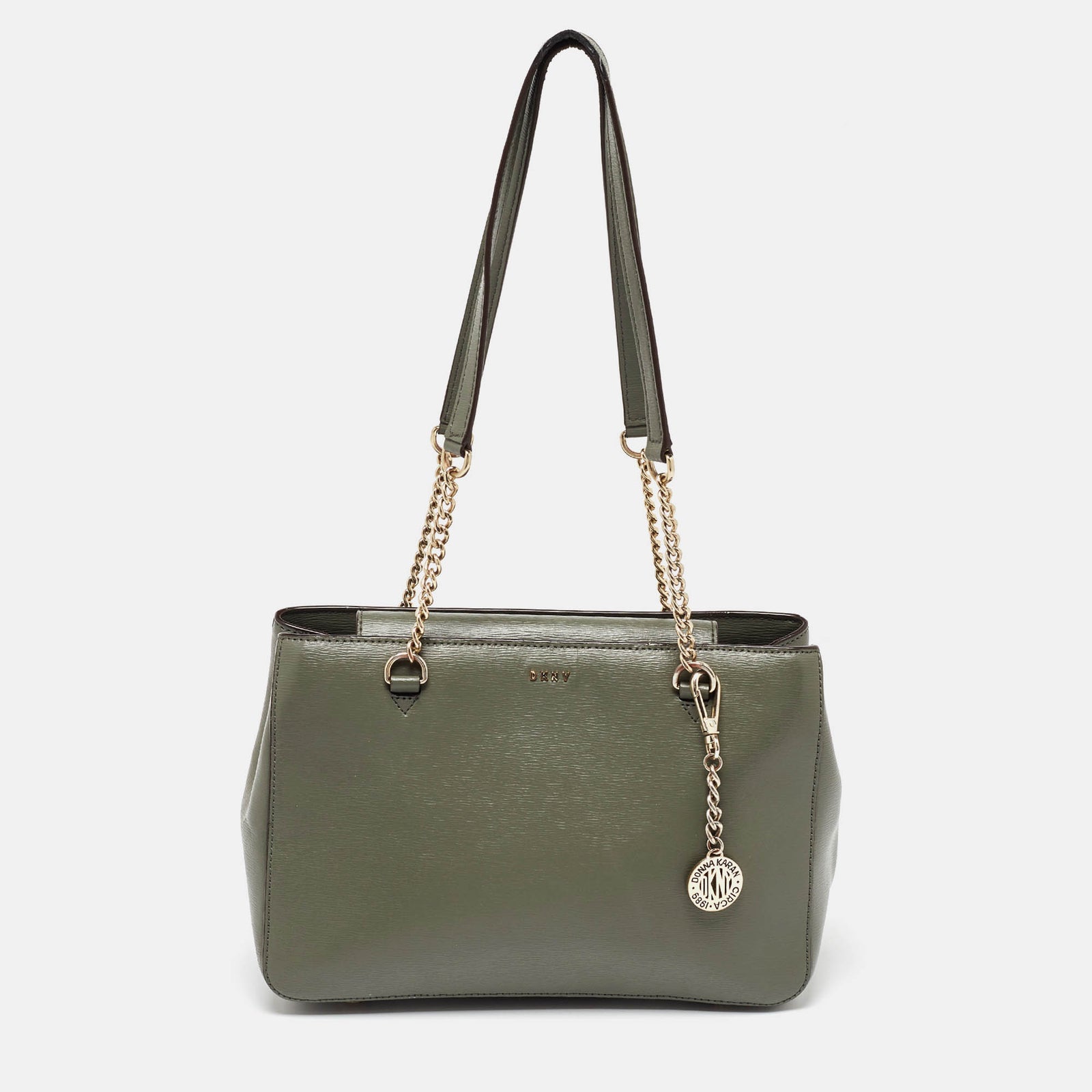 DKNY DKNY Grey Saffiano Leather Tote