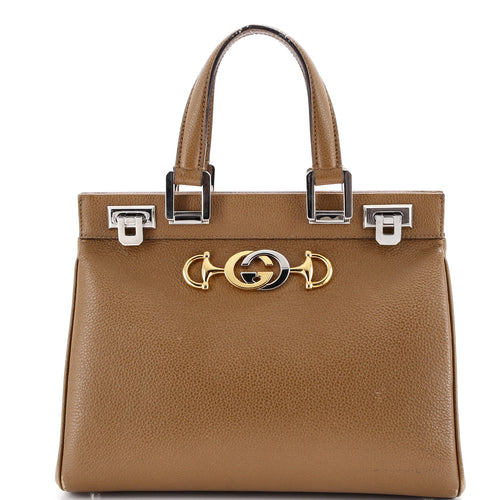 GUCCI Zumi Top Handle Bag Leather Small