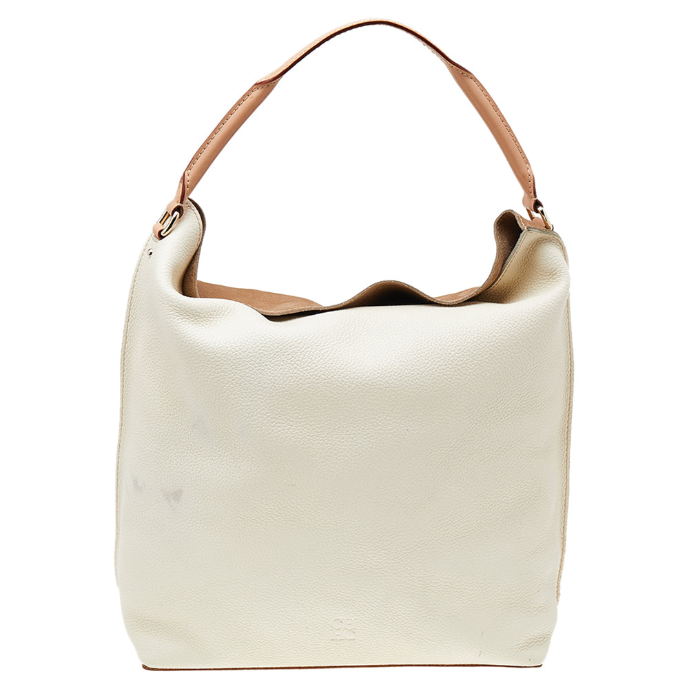 Carolina Herrera Hobo-Tasche aus mehrfarbigem Nubukleder und Leder