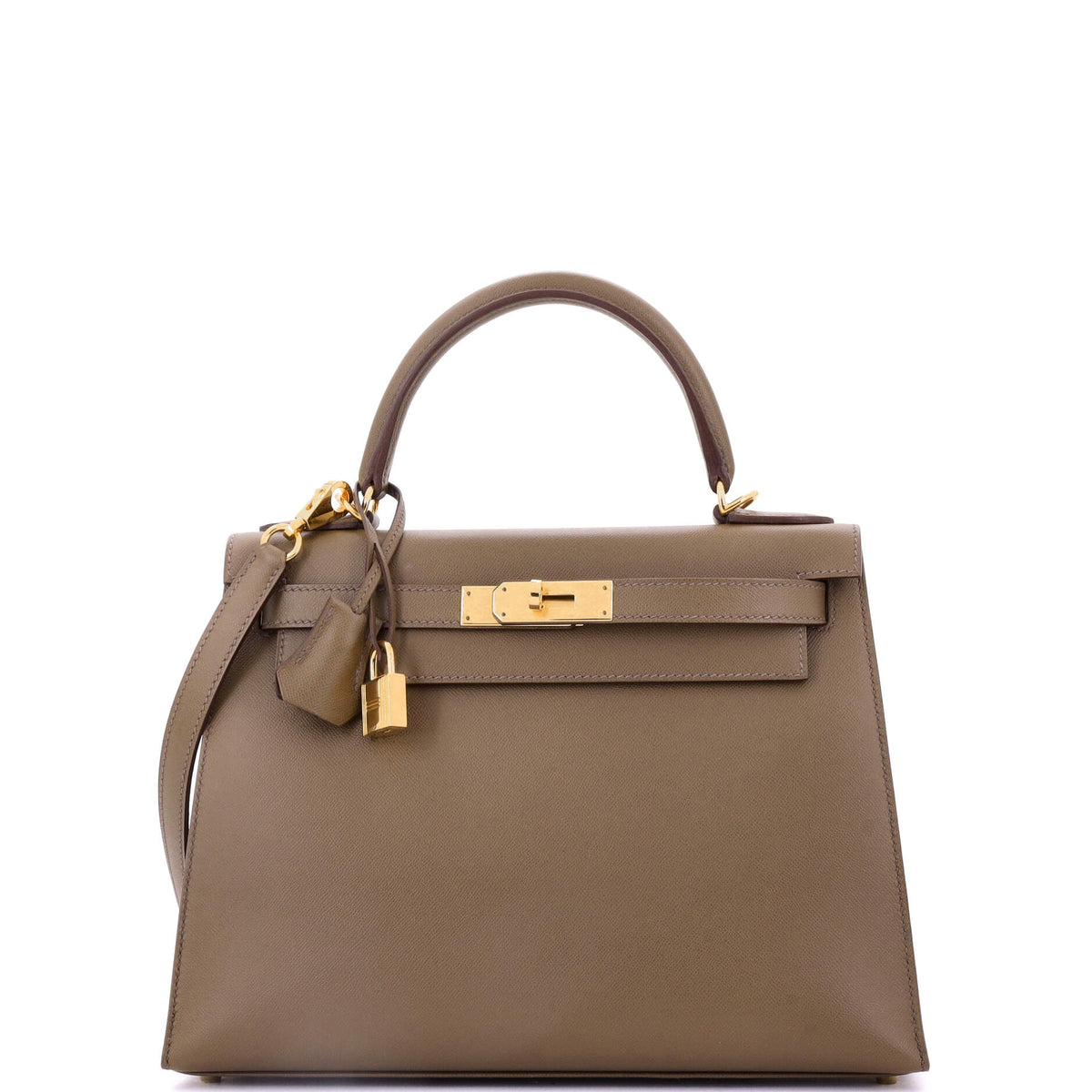 Herm?s Kelly Handbag Toundra Madame with Gold Hardware 28