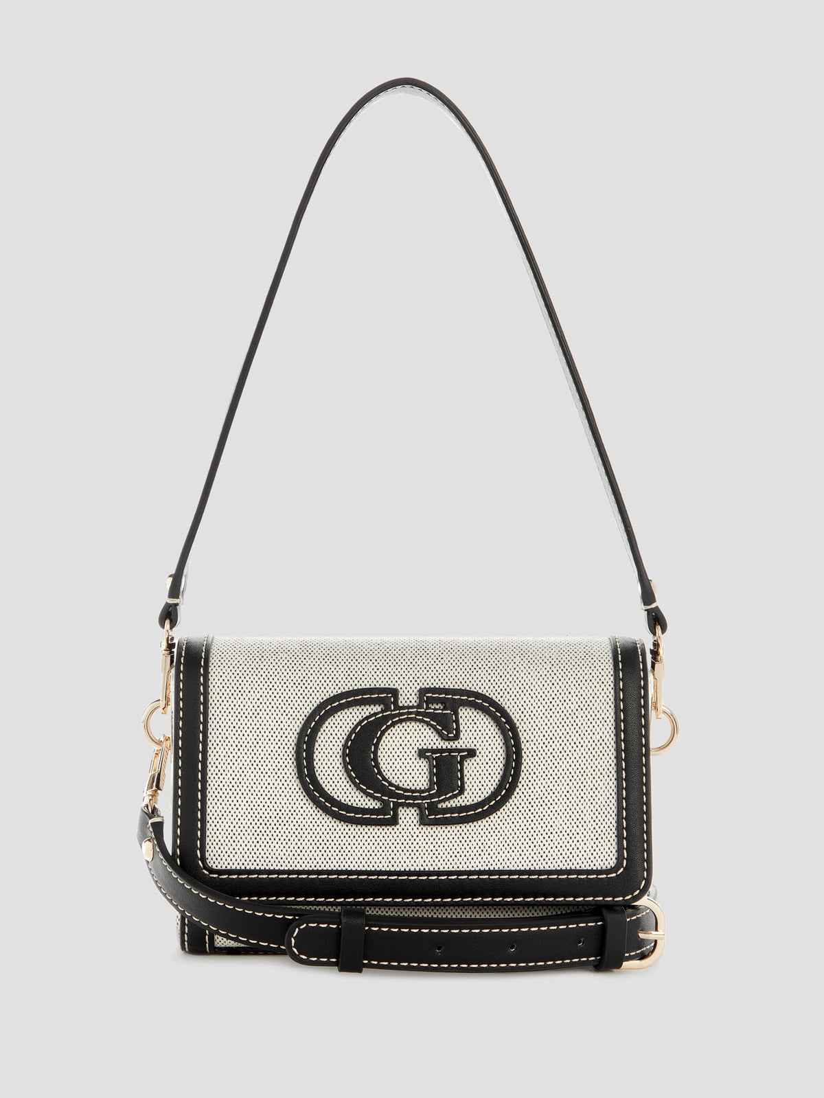 Guess Sebina Canvas Fold-over Shoulder Bag