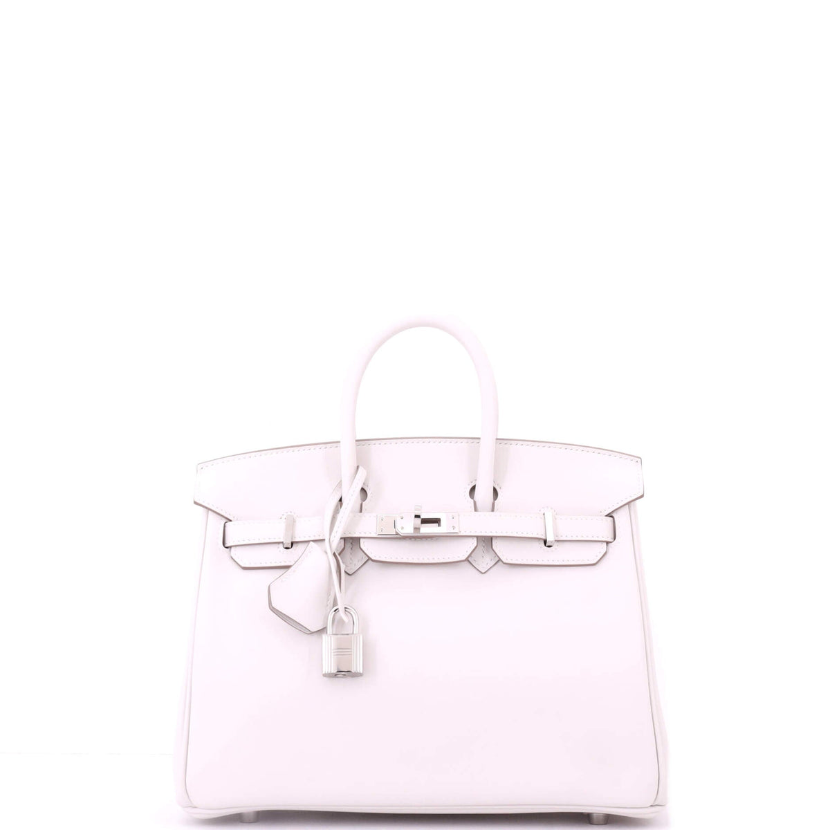 Herm?s Birkin Handbag Grey Swift with Palladium Hardware 25