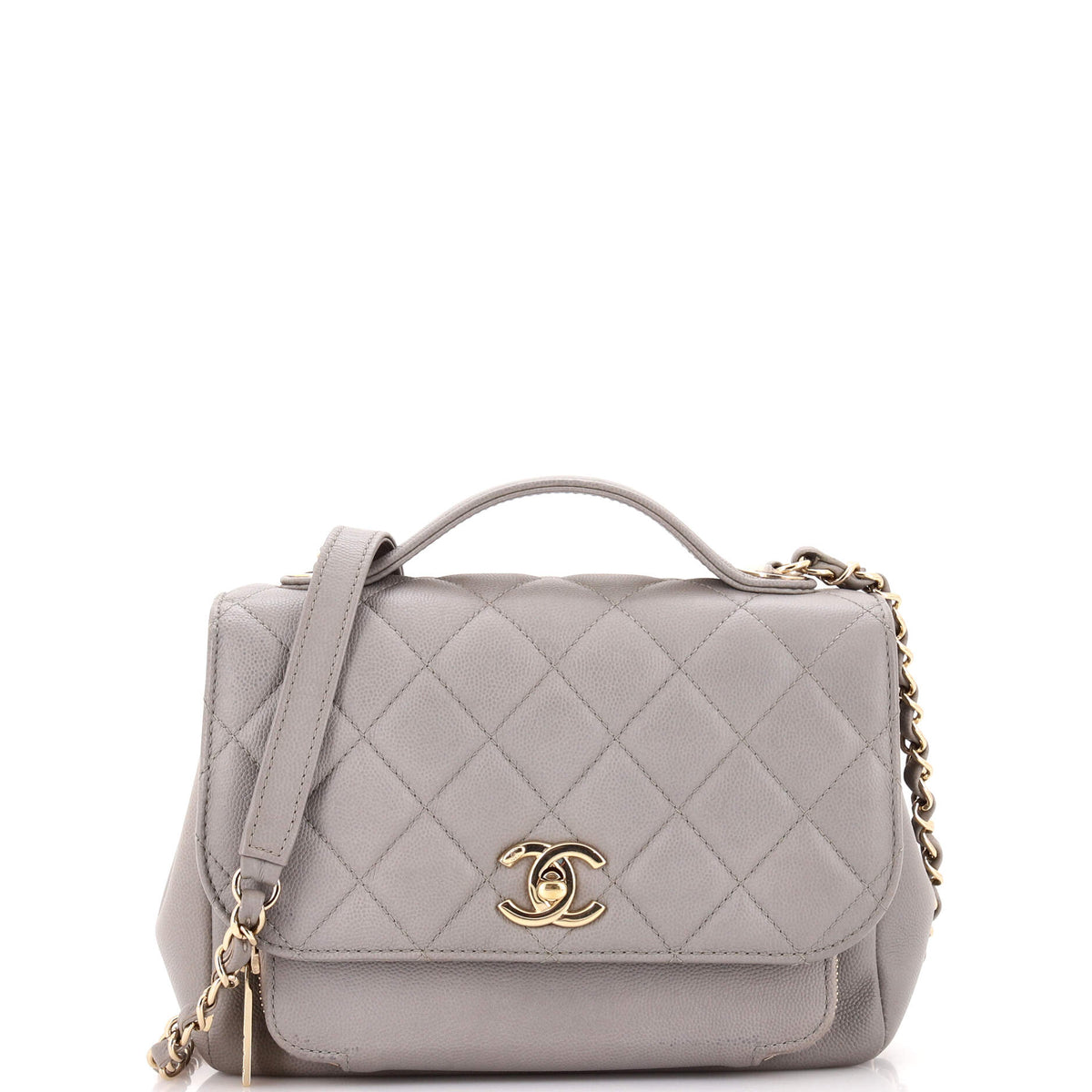 Chanel CHANEL Business Affinity Flap Bag Quilted Caviar Small