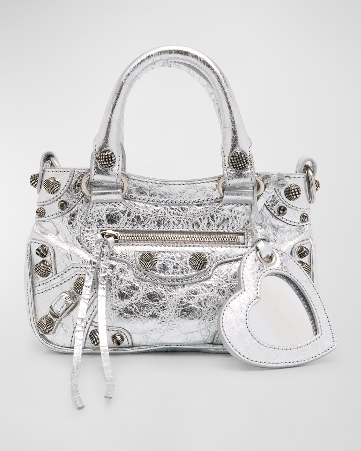 Balenciaga Neo Cagole Mini Metallic Leather Tote Bag