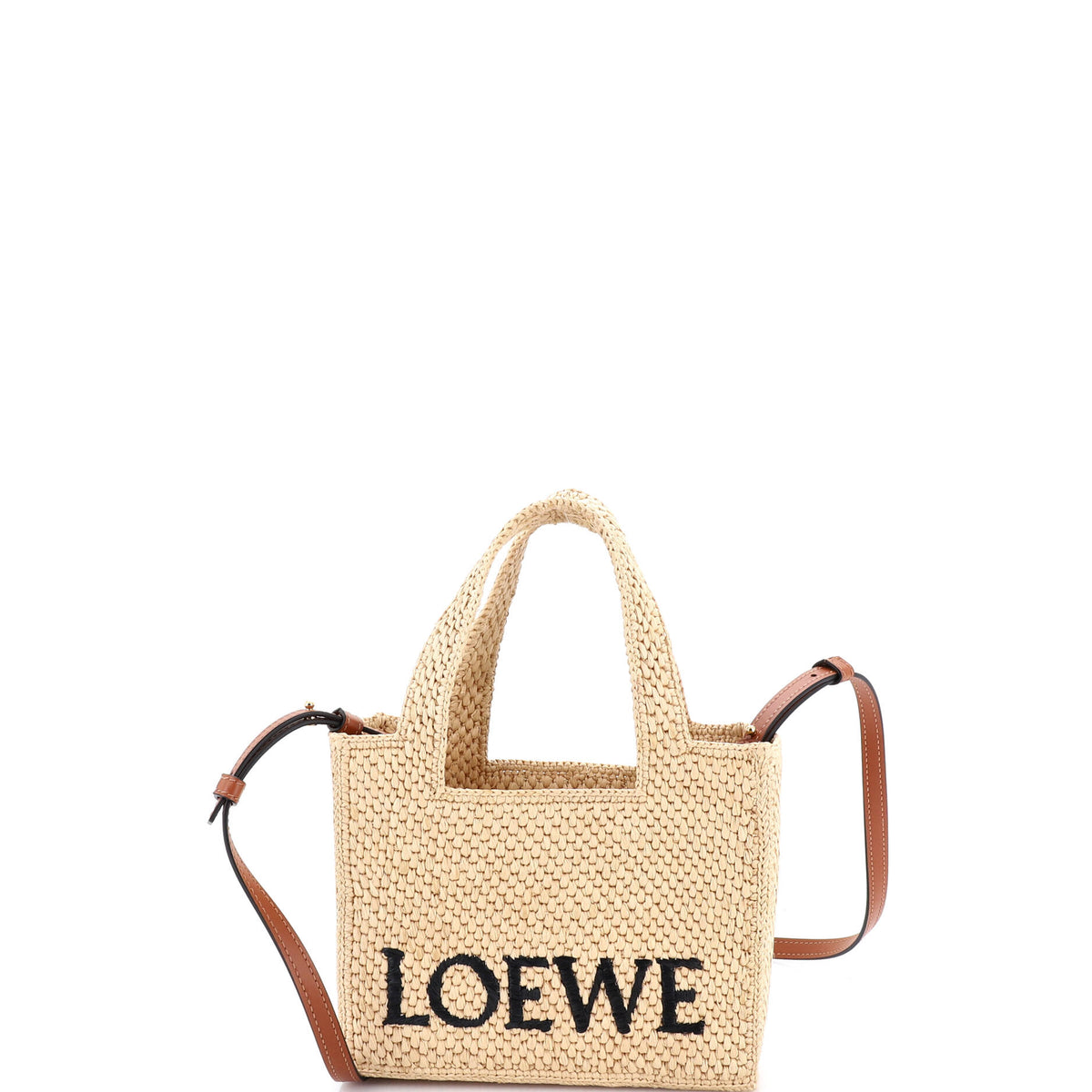 Loewe LOEWE Paula's Ibiza Logo Convertible Tote Raffia Mini