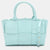 Blue Intrecciato Leather Mini Arco Tote