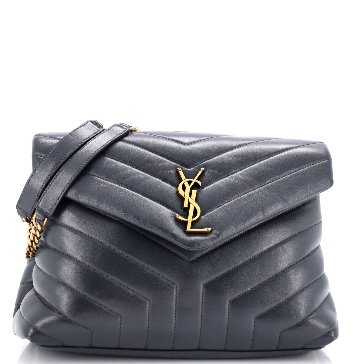 Saint Laurent Loulou Shoulder Bag Matelasse Chevron Leather Medium
