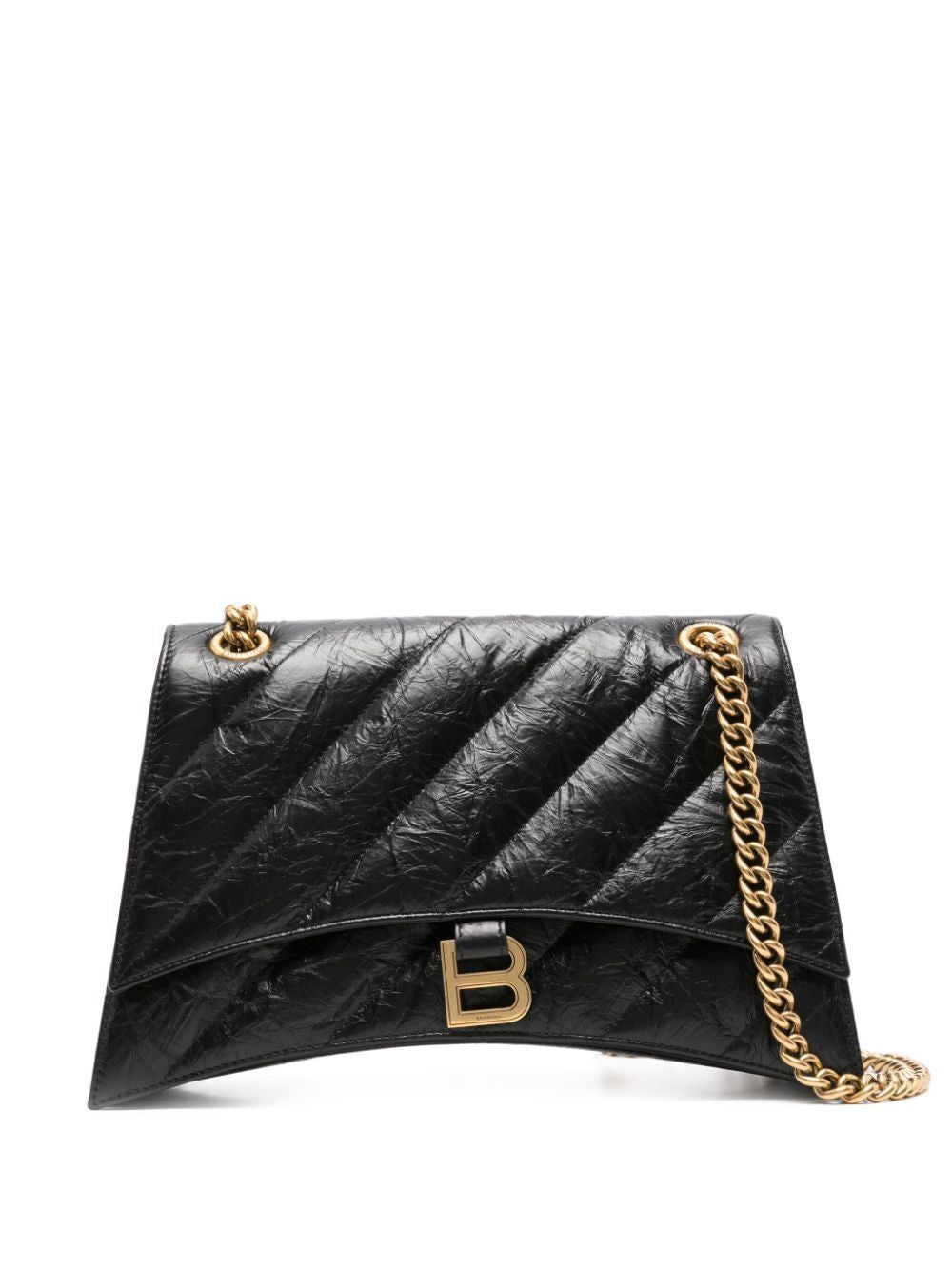 Balenciaga Women's Medium Crush Shoulder Bag in Black | Size UNICA | 785602210J1