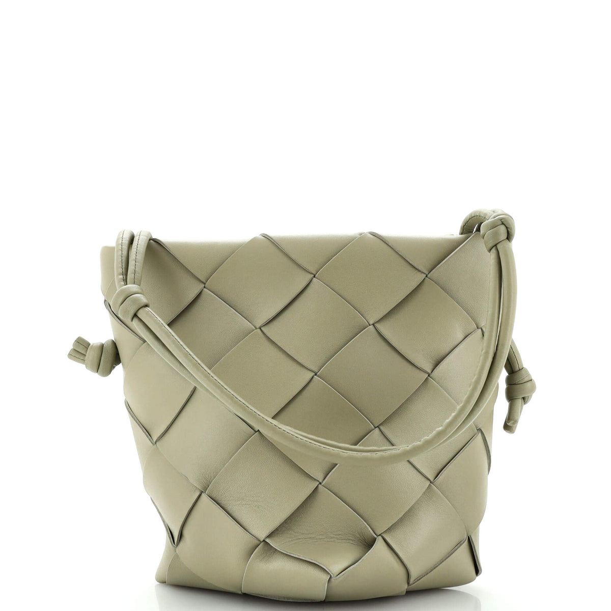 Bottega Veneta Clasp Bucket Bag Maxi Intrecciato Canvas