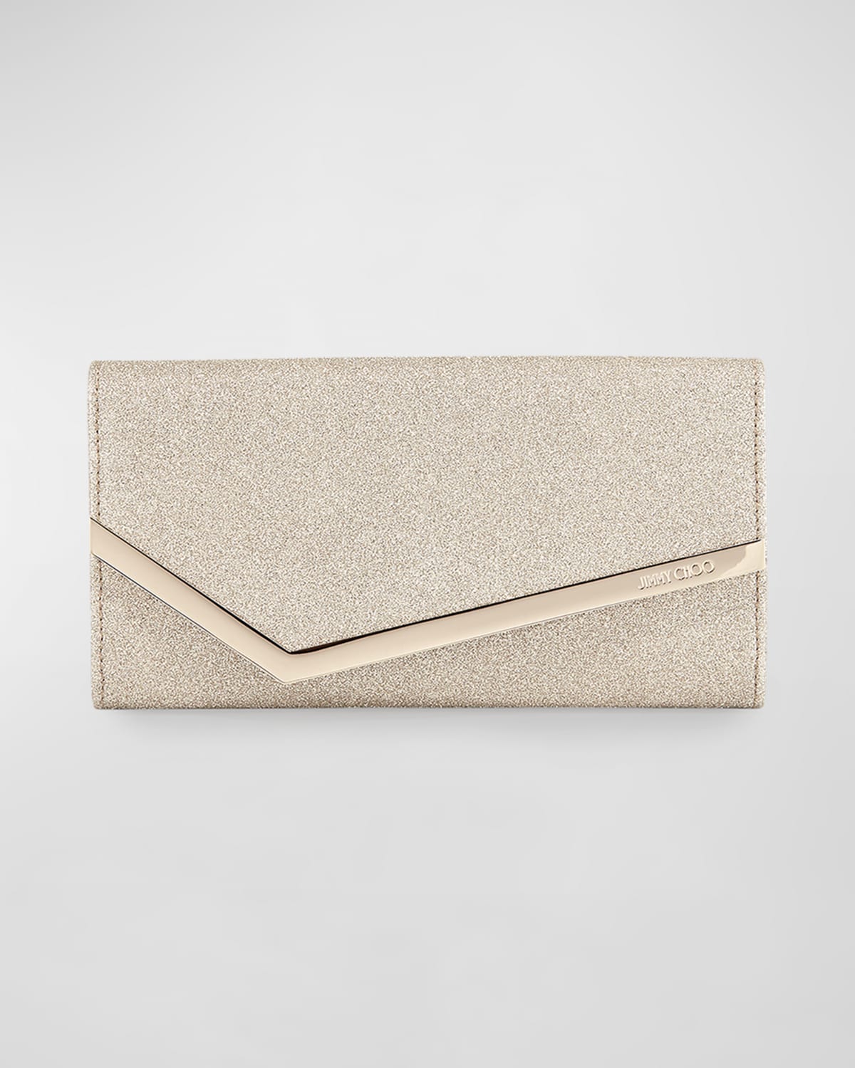 Jimmy Choo Emmie Glitter Leather Clutch Bag