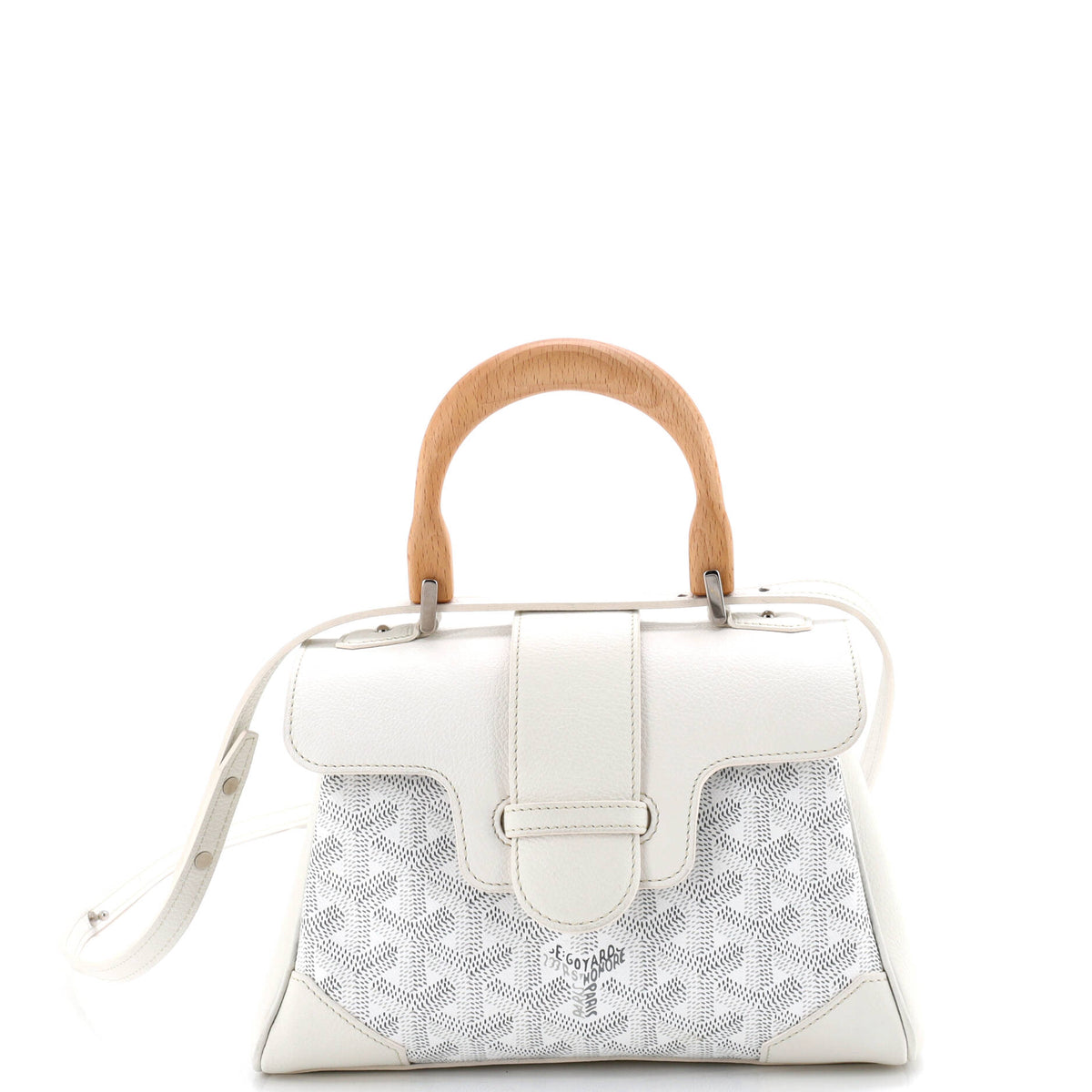 Goyard GOYARD Saigon Top Handle Bag Coated Canvas with Leather Mini