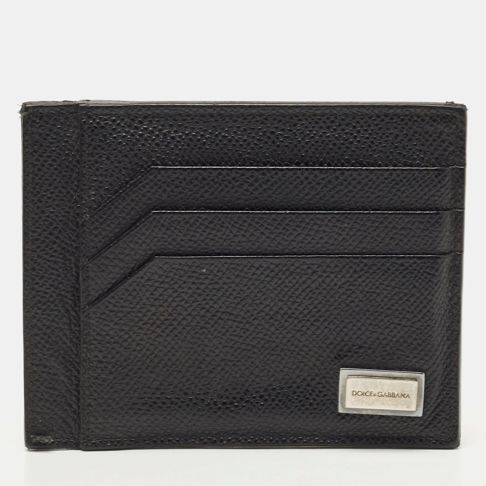 Dolce & Gabbana Dolce and Gabbana Black Leather 6CC Card Holder