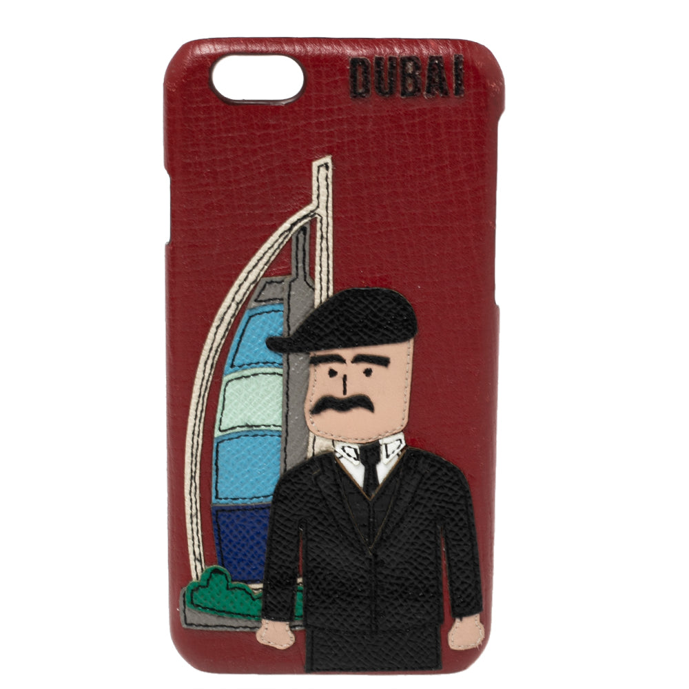 Dolce & Gabbana Red Leather DG Loves Dubai iPhone 6 Cover