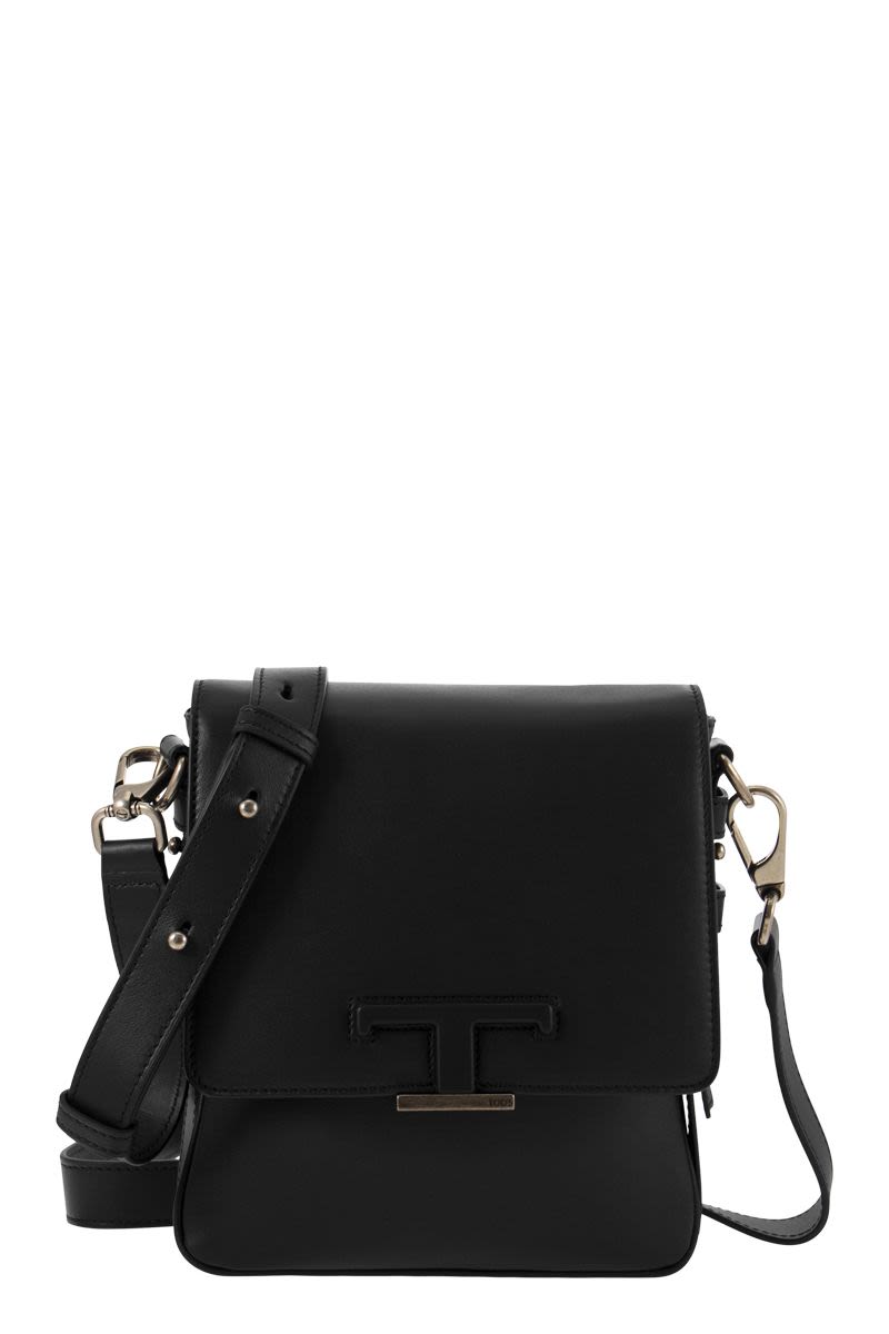Tod's Women's T Timeless - Mini Leather Shoulder Strap in Black | XBMTSIC0100RLX