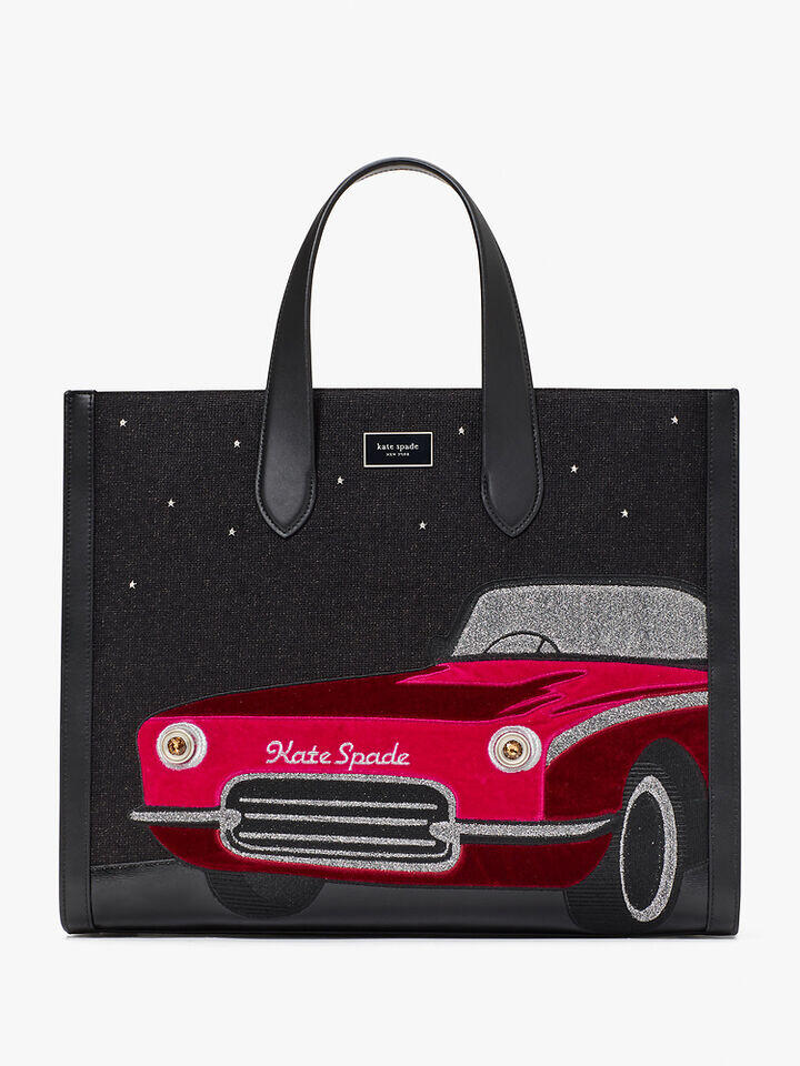 Kate Spade Au Manhattan Car Embellished Large Tote