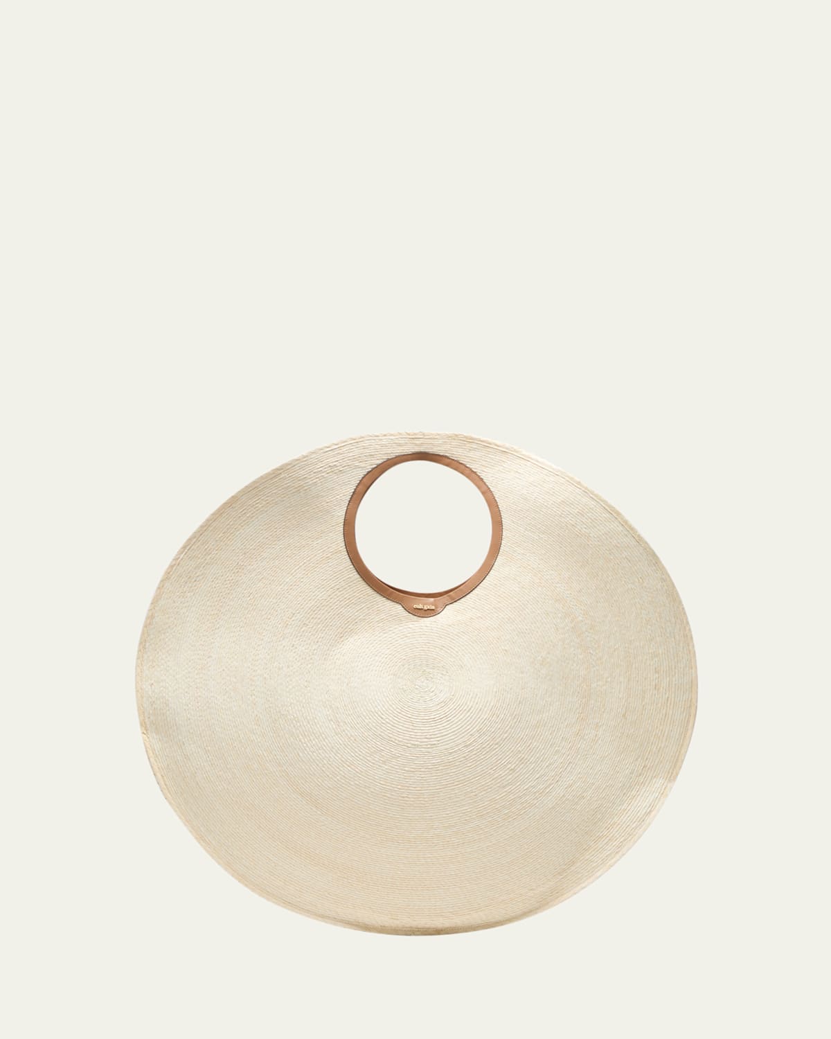 Cult Gaia Amun XL Round Raffia Shoulder Bag