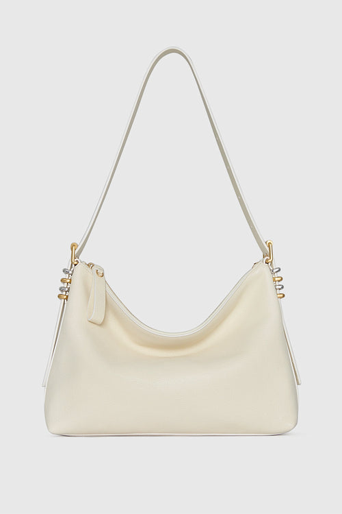 Buckle Up Shoulder Bag In Porcelain