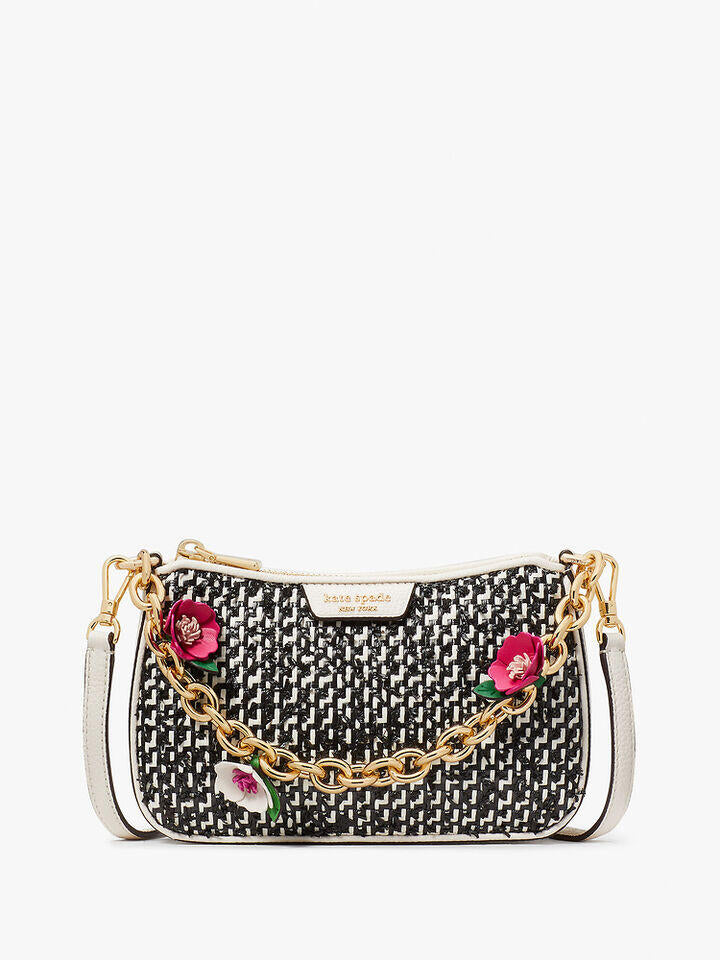 Kate Spade Au Jolie Raffia Tweed Small Convertible Crossbody