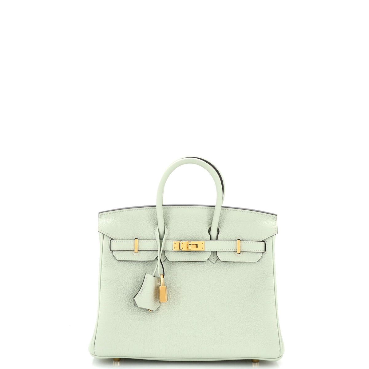 Hermès Birkin Handbag Grey Togo with Gold Hardware 25