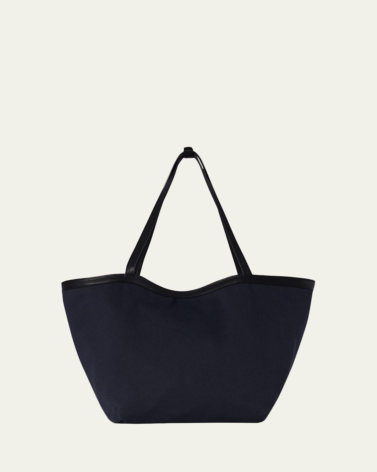 The Row Park Leather-Trim Reversible Tote Bag in Cotton Twill