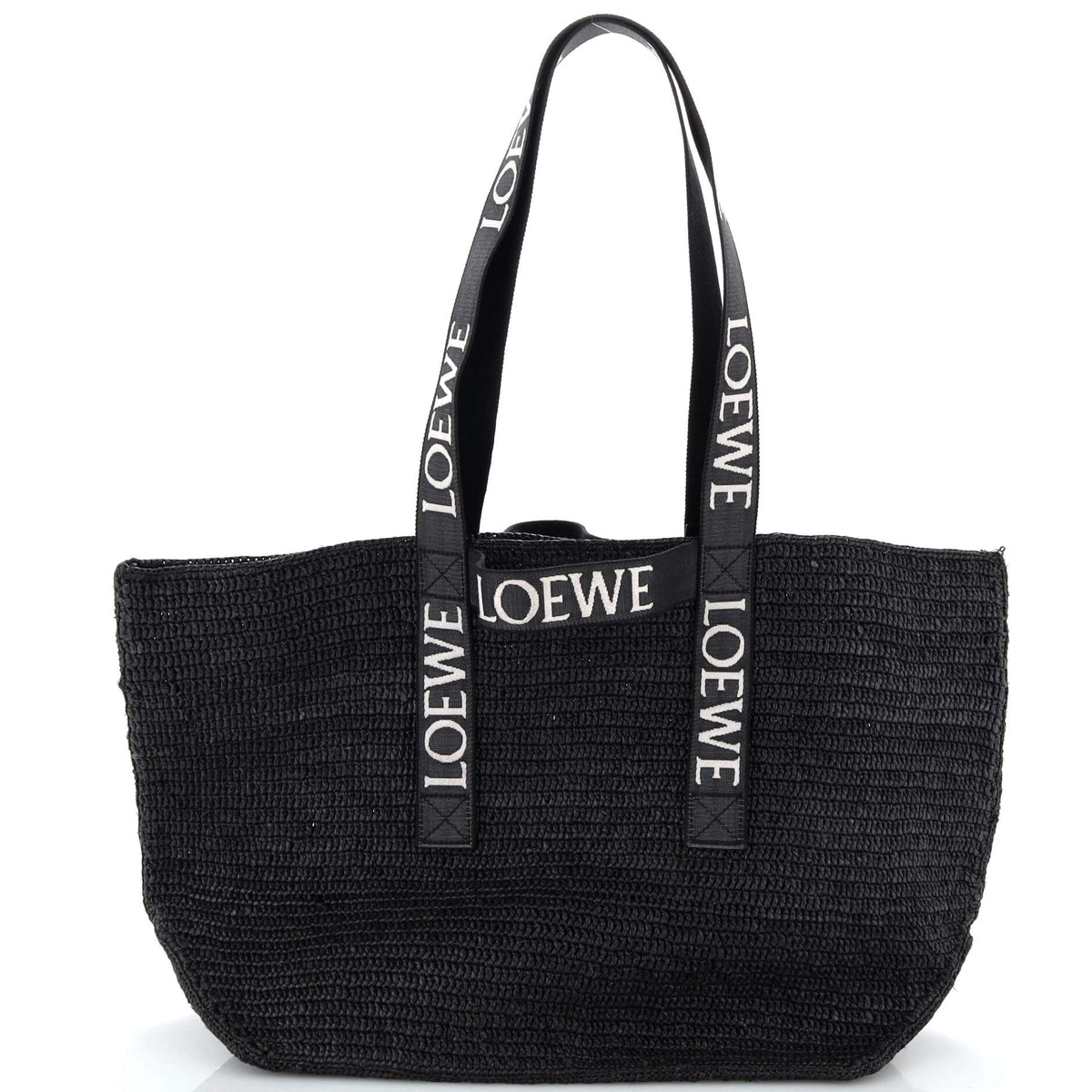 Loewe LOEWE Fold Logo Strap Tote Raffia Large