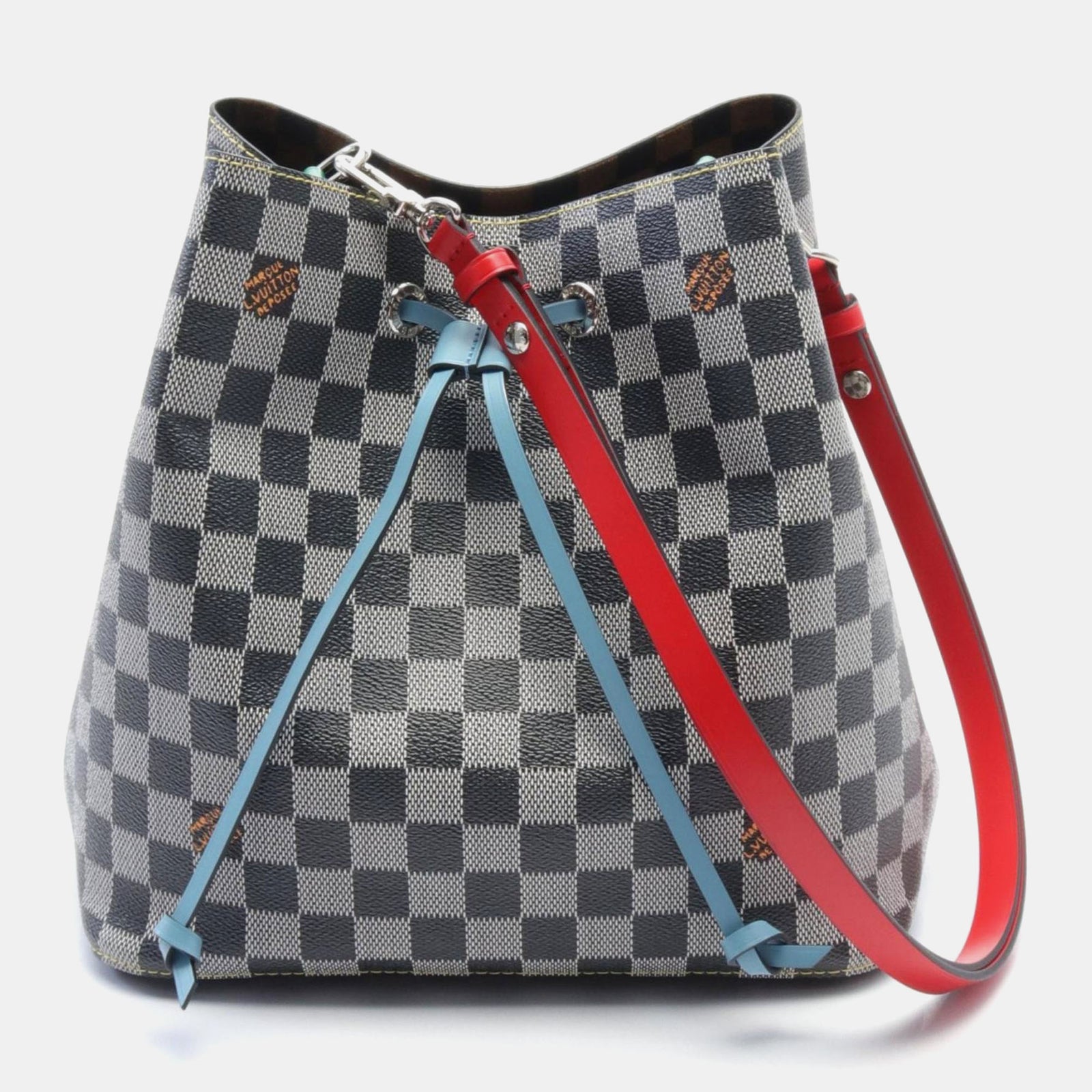 Louis Vuitton Hobo-Tasche „NéoNoé MM“ aus Damier-Canvas mit Beschichtung in Schwarz