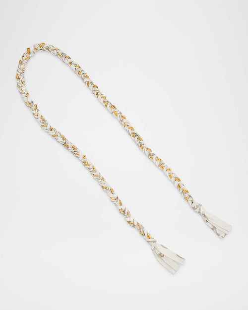 Woven Chain & Fabric Bag Charm Strap