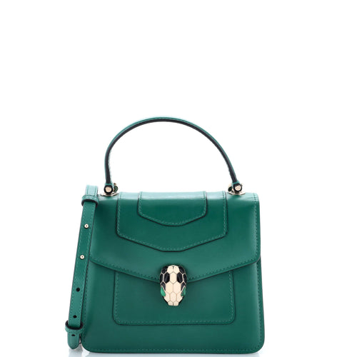BVLGARI Serpenti Forever Top Handle Bag Leather Small