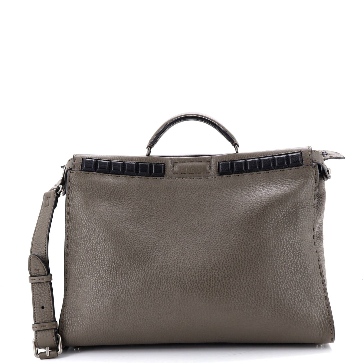 Fendi FENDI Selleria Peekaboo Bag Leather with Studded Detail XL