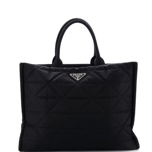 PRADA Open Shopping Tote Quilted Re-Nylon Large