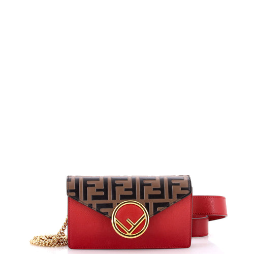 FENDI F is Convertible Belt Bag Leather with Zucca Embossed Detail